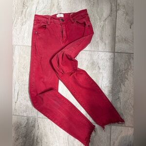 Cotton On Women's Cropped Red Jeans